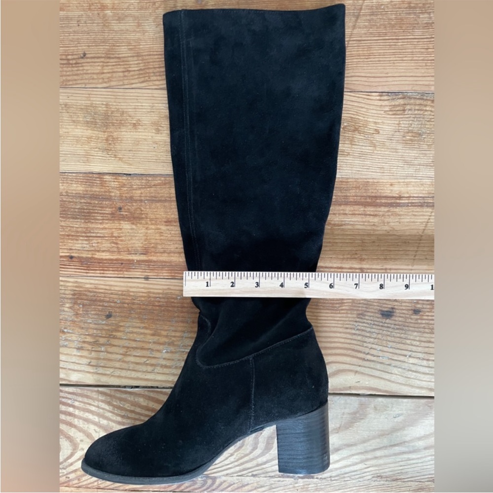 Free People Boots Cleo Slouch Suede Knee High Heeled Black Boots NIB US 9 EU 39 - Picture 12 of 14